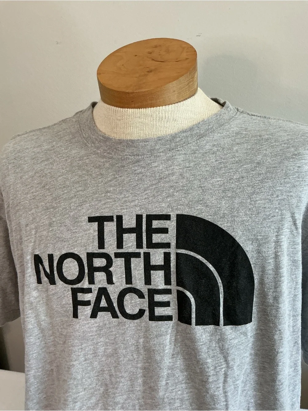 The North Face Heather Gray Tee with Black Logo